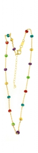 Collana con smalto multicolor
